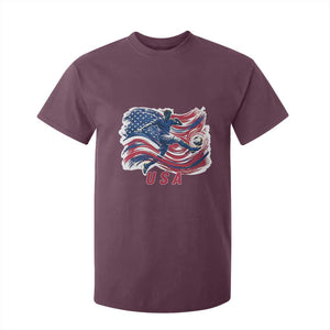 USA Soccer Fan American Flag T Shirt For Kid TS14 Maroon Print Your Wear