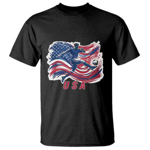 USA Soccer Fan American Flag T Shirt TS14 Black Print Your Wear