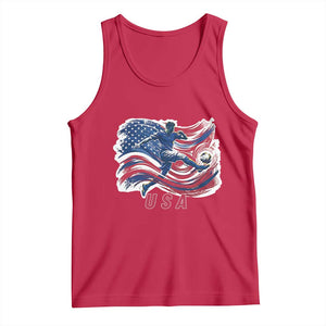 USA Soccer Fan American Flag Tank Top TS14 Red Print Your Wear