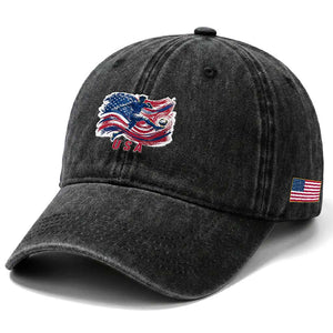 USA Soccer Fan American Flag Washed Cotton Baseball Cap TS14 Print Your Wear