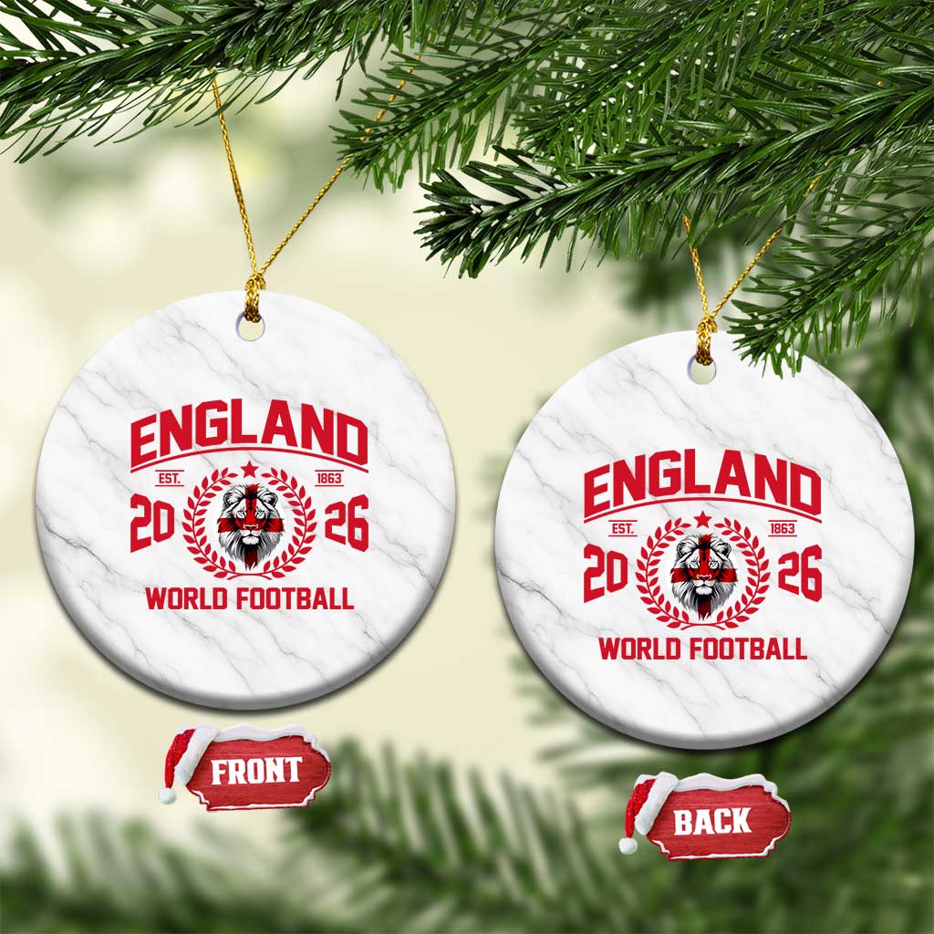 England Football Flag Ceramic Ornament Lion St George Cross Soccer Fan Patriotic TS14 1pc White Marble Print Your Wear