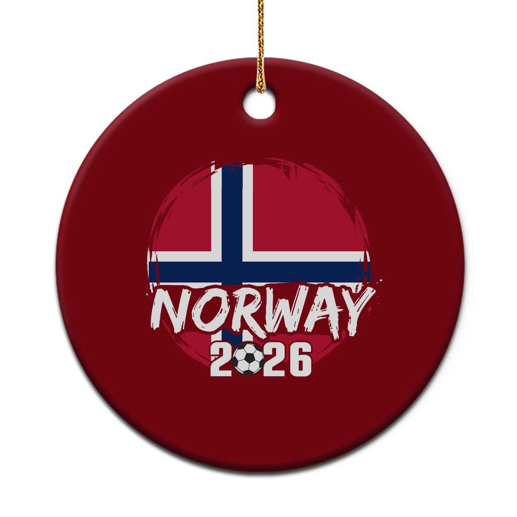 Norway 2026 Soccer Football Fan Norwegian Flag Ceramic Ornament TS14 1pc Red Print Your Wear