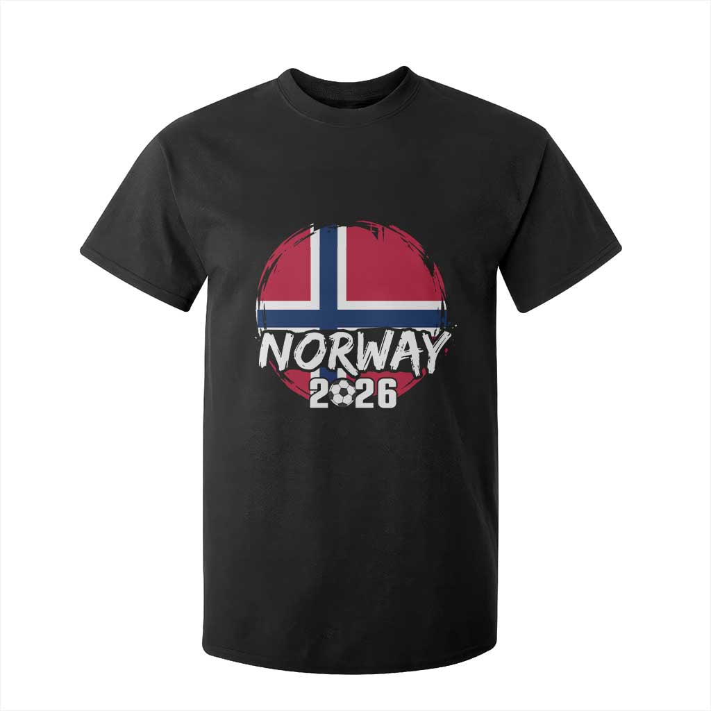 Norway 2026 Soccer Football Fan Norwegian Flag T Shirt For Kid TS14 Black Print Your Wear