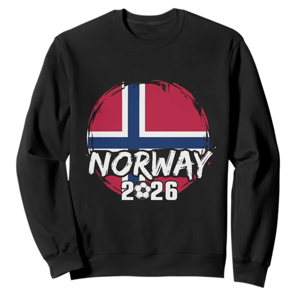 Norway 2026 Soccer Football Fan Norwegian Flag Sweatshirt TS14 Black Print Your Wear