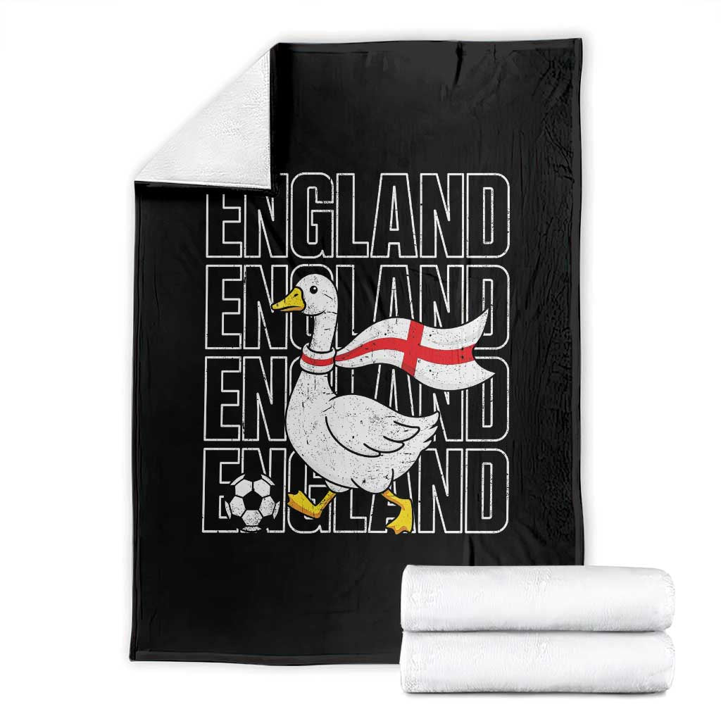 England Soccer Football Throw Blanket Silly Goose England Flag Fan Supporter TS14 Black Print Your Wear