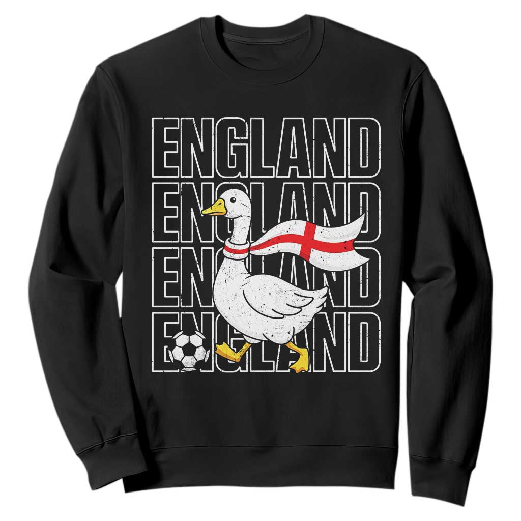 England Soccer Football Sweatshirt Silly Goose England Flag Fan Supporter TS14 Black Print Your Wear