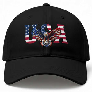 USA Soccer Eagle American Flag Fan Baseball Cap TS14 Print Your Wear