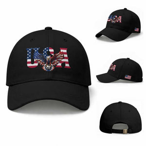 USA Soccer Eagle American Flag Fan Baseball Cap TS14 Baseball Cap Universal Fit Black Print Your Wear