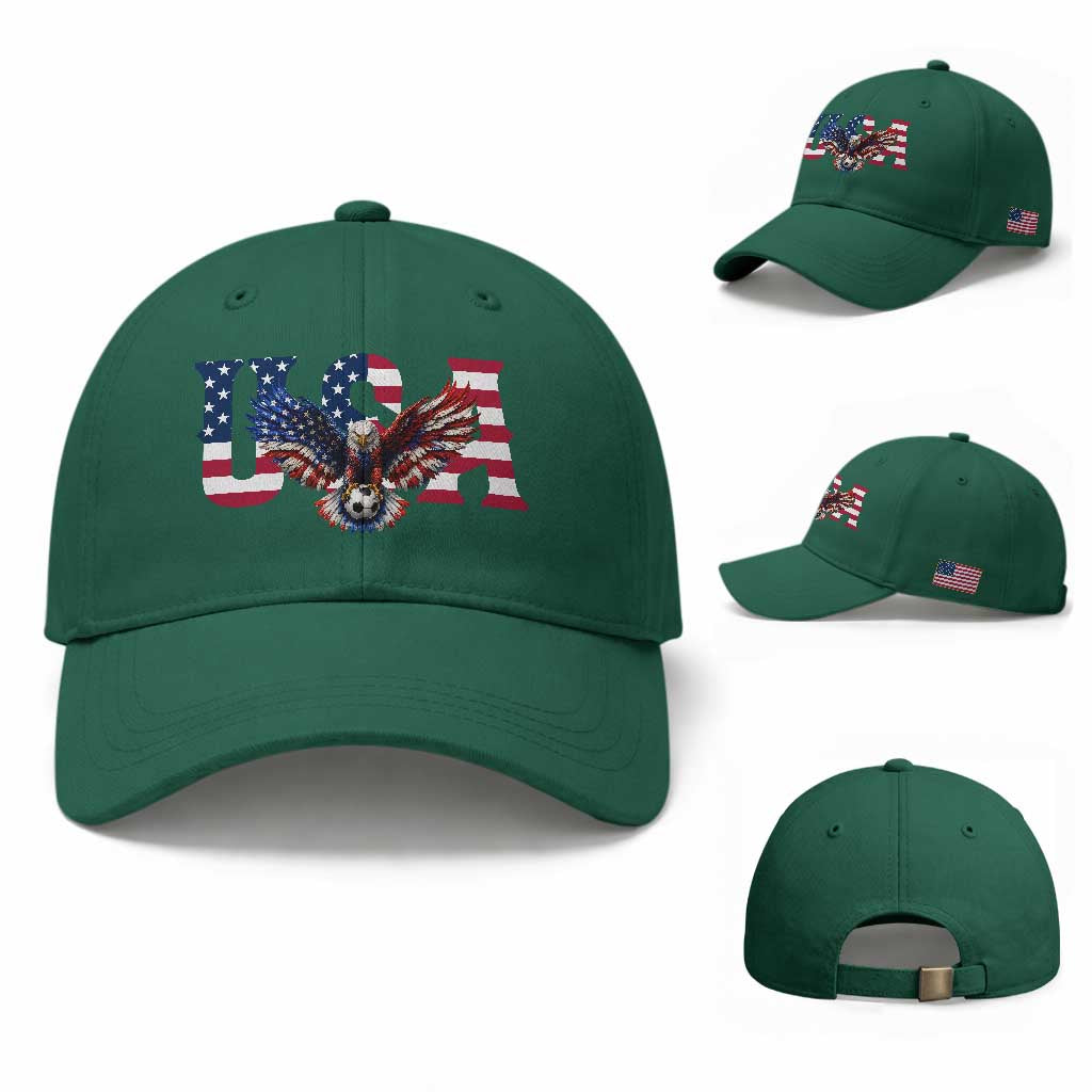 USA Soccer Eagle American Flag Fan Baseball Cap TS14 Baseball Cap Universal Fit Irish Green Print Your Wear