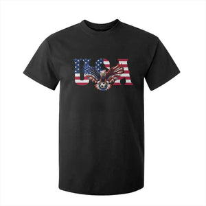 USA Soccer Eagle American Flag Fan T Shirt For Kid TS14 Black Print Your Wear
