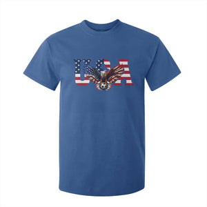 USA Soccer Eagle American Flag Fan T Shirt For Kid TS14 Royal Blue Print Your Wear