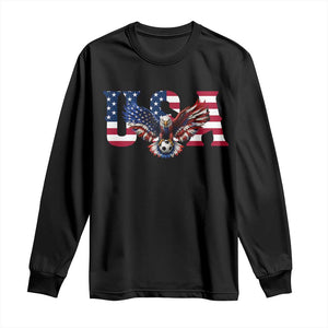 USA Soccer Eagle American Flag Fan Long Sleeve Shirt TS14 Black Print Your Wear