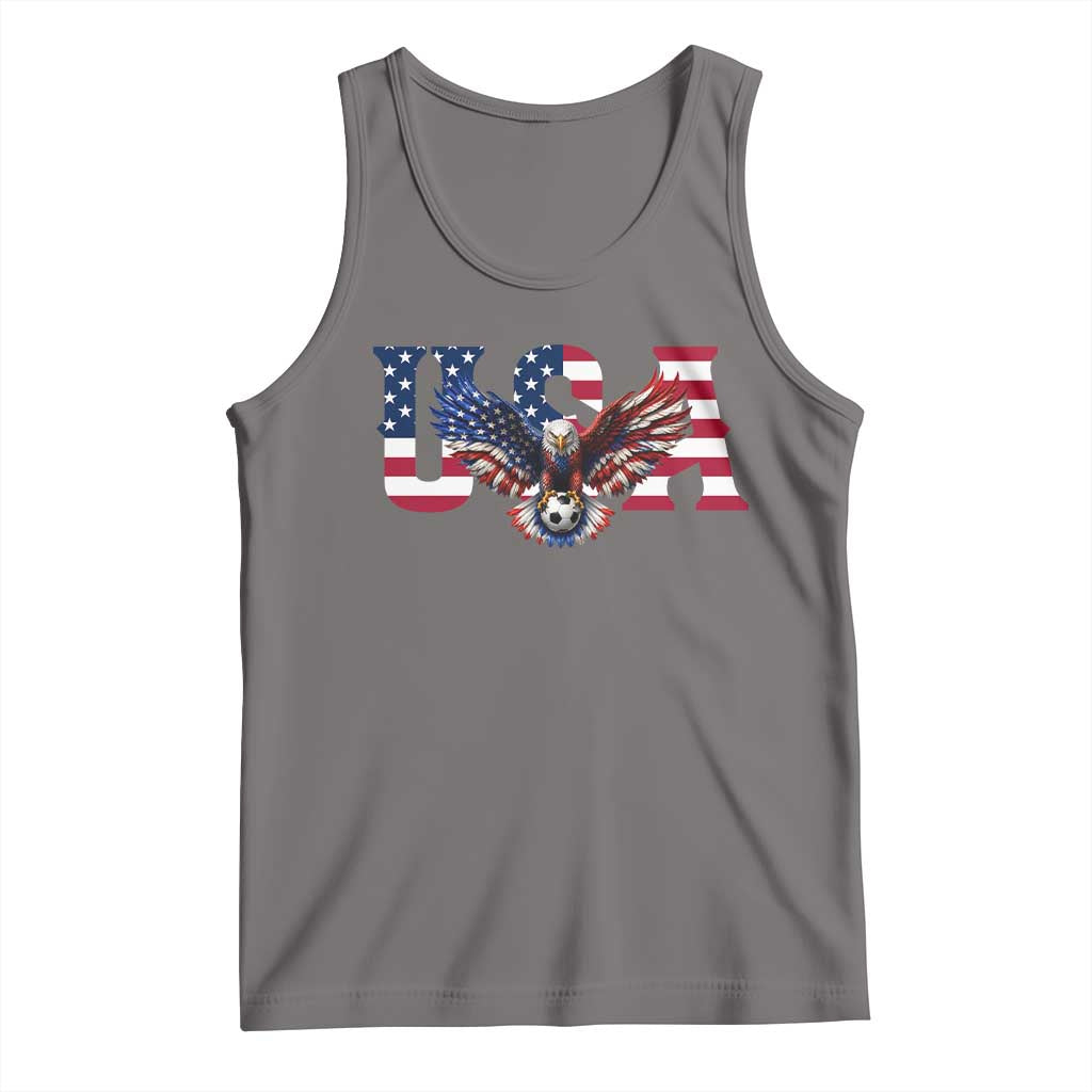 USA Soccer Eagle American Flag Fan Tank Top TS14 Deep Heather Print Your Wear
