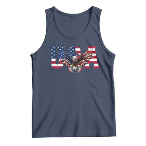 USA Soccer Eagle American Flag Fan Tank Top TS14 Navy Print Your Wear