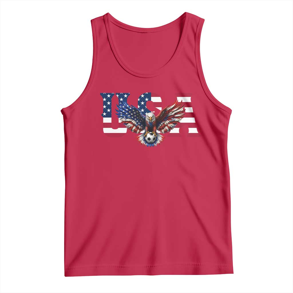 USA Soccer Eagle American Flag Fan Tank Top TS14 Red Print Your Wear