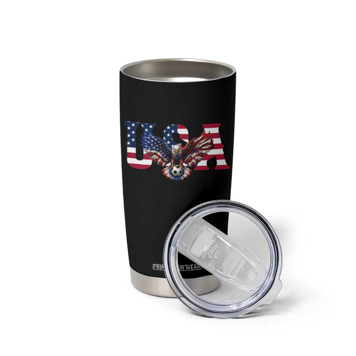 USA Soccer Eagle American Flag Fan Tumbler Cup TS14 Print Your Wear