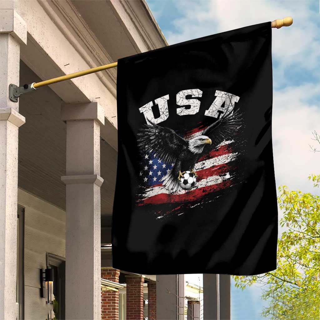 USA Soccer Bald Eagle American Flag Vintage Garden Flag TS14 Print Your Wear