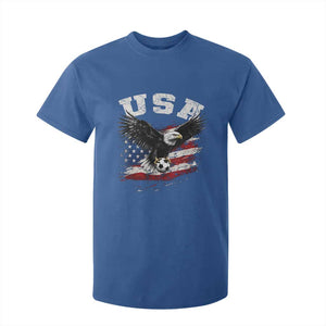 USA Soccer Bald Eagle American Flag Vintage T Shirt For Kid TS14 Royal Blue Print Your Wear