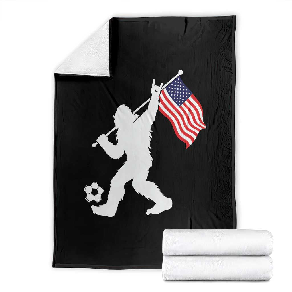 USA Soccer Bigfoot American Flag Fan Throw Blanket TS14 Black Print Your Wear