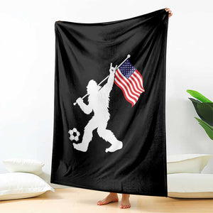 USA Soccer Bigfoot American Flag Fan Throw Blanket TS14 Print Your Wear