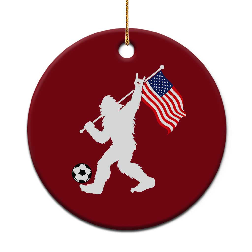 USA Soccer Bigfoot American Flag Fan Ceramic Ornament TS14 1pc Red Print Your Wear