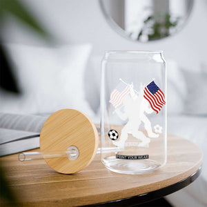 USA Soccer Bigfoot American Flag Fan Glass Can TS14 Print Your Wear