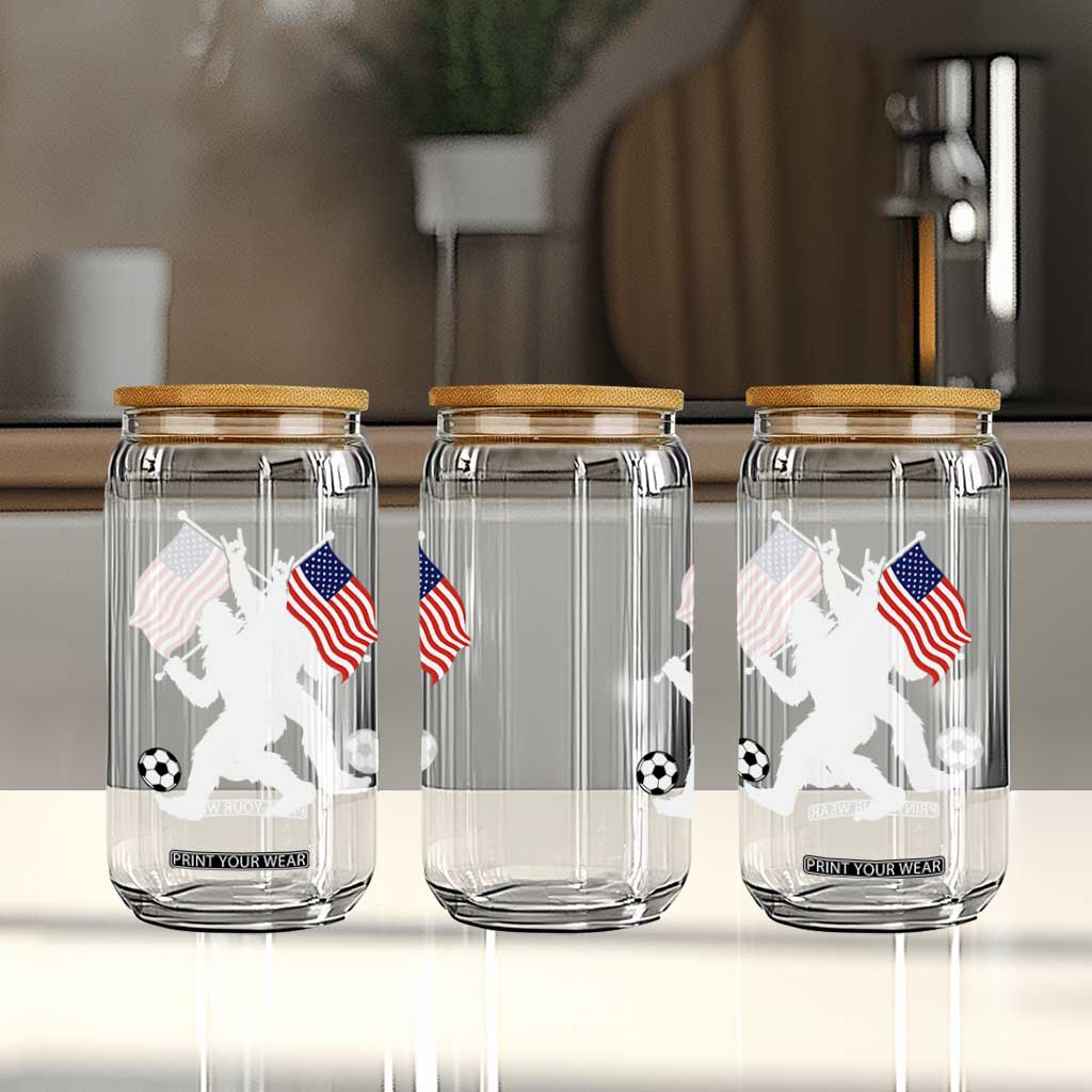 USA Soccer Bigfoot American Flag Fan Glass Can TS14 Print Your Wear