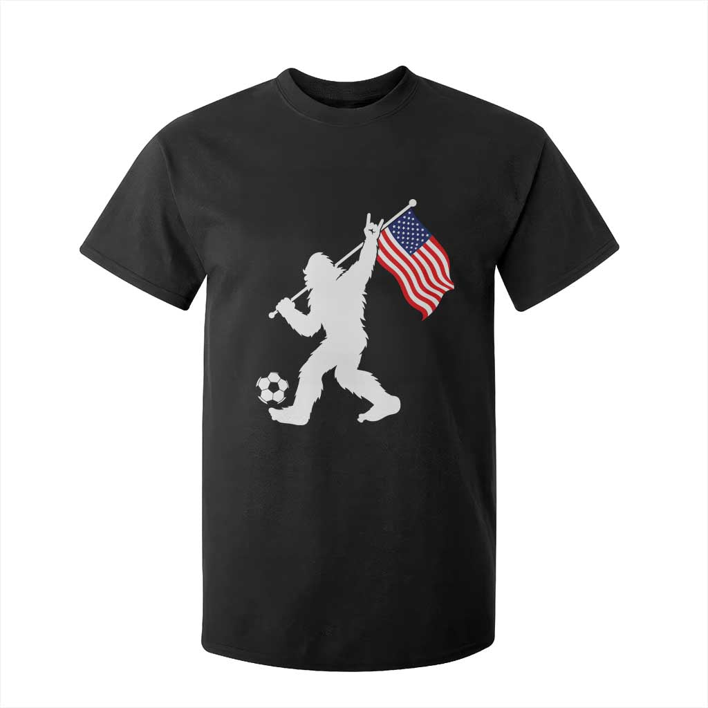 USA Soccer Bigfoot American Flag Fan T Shirt For Kid TS14 Black Print Your Wear