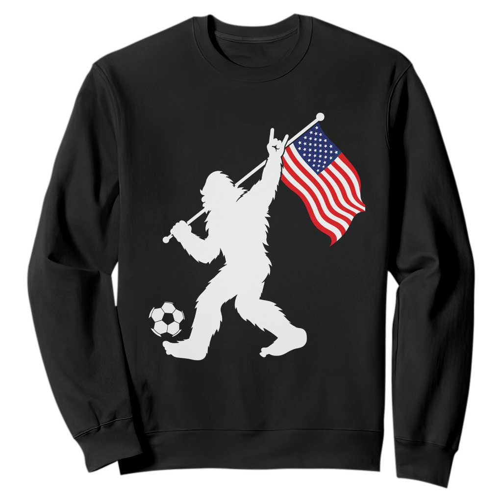 USA Soccer Bigfoot American Flag Fan Sweatshirt TS14 Black Print Your Wear