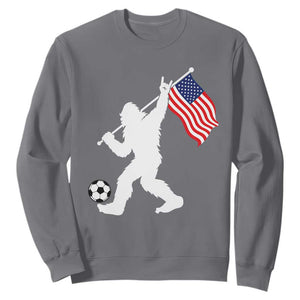 USA Soccer Bigfoot American Flag Fan Sweatshirt TS14 Charcoal Print Your Wear