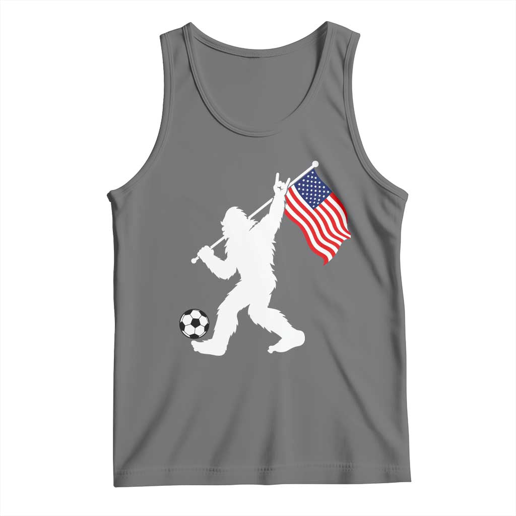USA Soccer Bigfoot American Flag Fan Tank Top TS14 Black Heather Print Your Wear