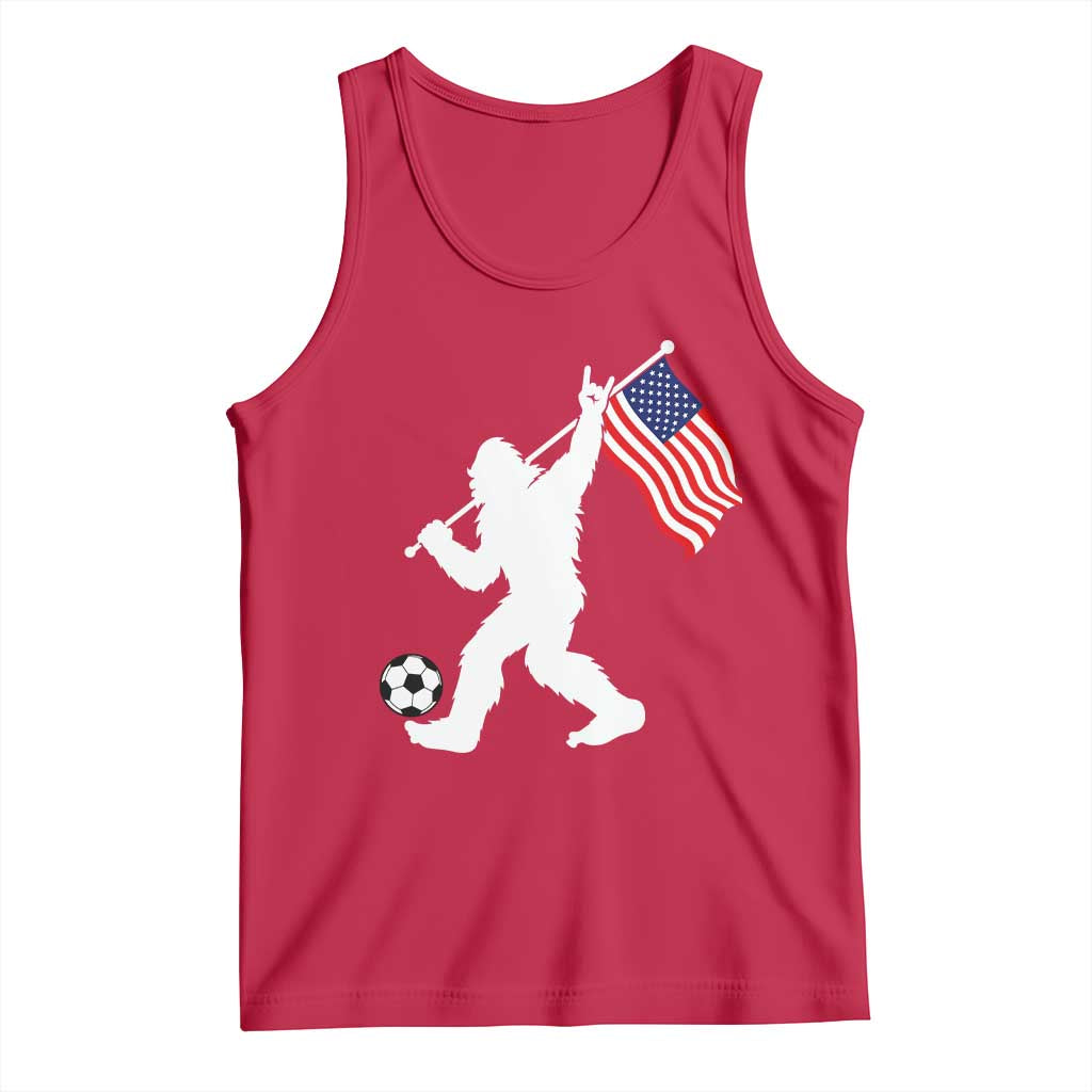 USA Soccer Bigfoot American Flag Fan Tank Top TS14 Red Print Your Wear