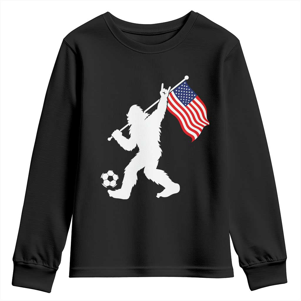 USA Soccer Bigfoot American Flag Fan Youth Sweatshirt TS14 Black Print Your Wear
