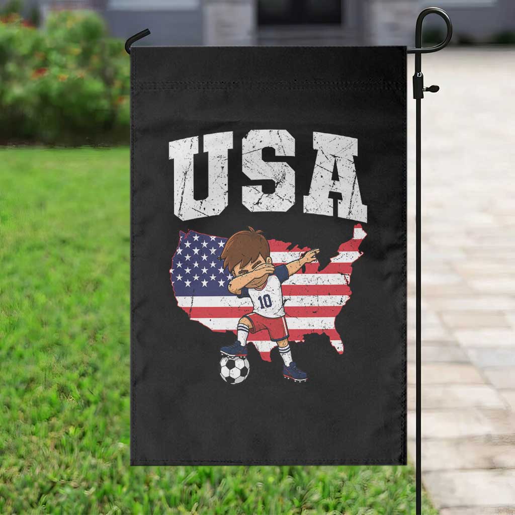 USA Soccer Dabbing Boy American Flag Fan Garden Flag TS14 Print Your Wear