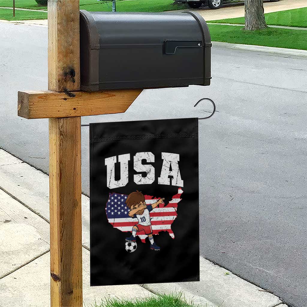 USA Soccer Dabbing Boy American Flag Fan Garden Flag TS14 Print Your Wear