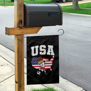 USA Soccer Dabbing Boy American Flag Fan Garden Flag TS14 Print Your Wear