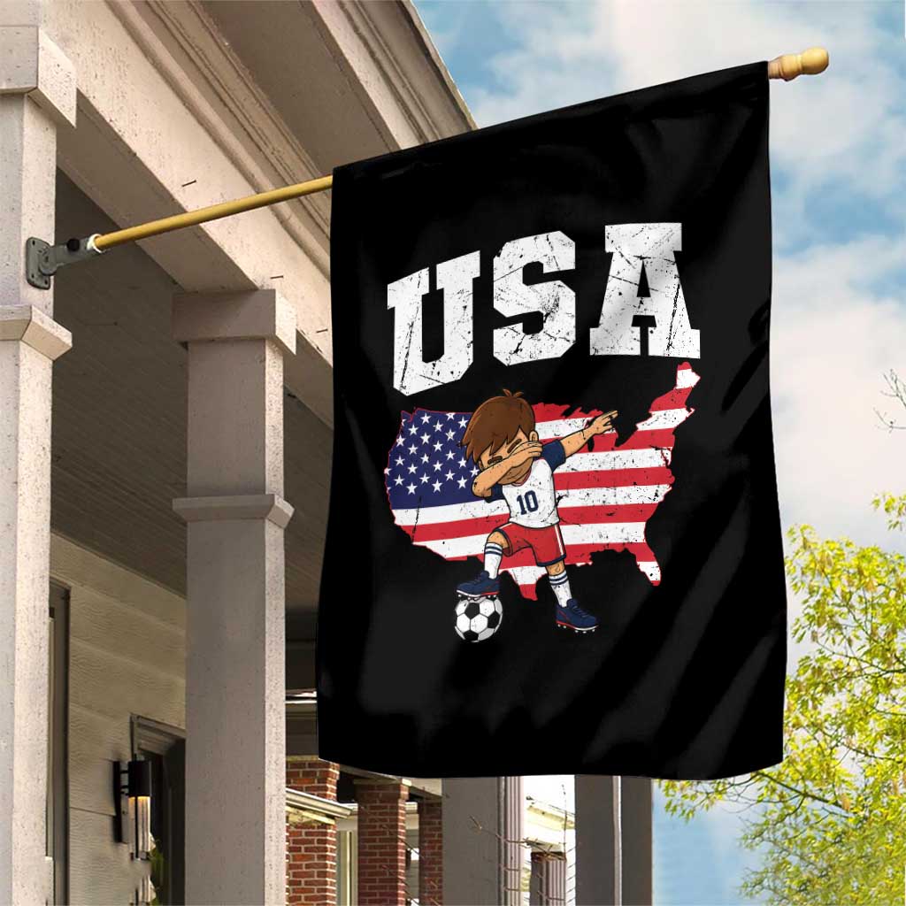USA Soccer Dabbing Boy American Flag Fan Garden Flag TS14 Print Your Wear