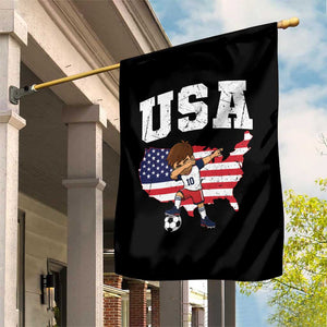 USA Soccer Dabbing Boy American Flag Fan Garden Flag TS14 Print Your Wear