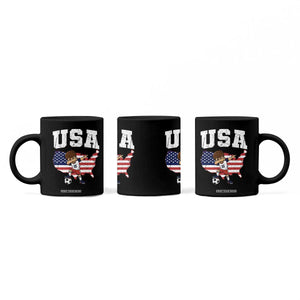 USA Soccer Dabbing Boy American Flag Fan Coffee Mug TS14 Print Your Wear