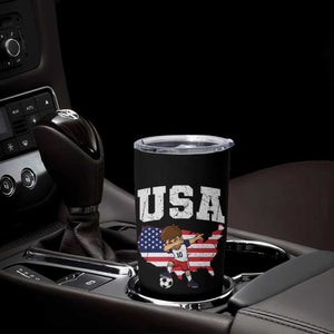 USA Soccer Dabbing Boy American Flag Fan Tumbler Cup TS14 Print Your Wear