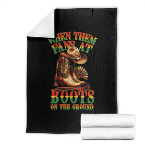 Black Cowgirl Throw Blanket When Them Fans At Boots On The Ground TS14 Black Print Your Wear