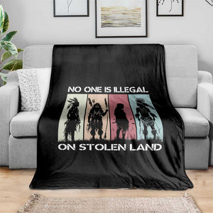 No One is Illegal on Stolen Land Throw Blanket Native American Indigenous TS14 Print Your Wear