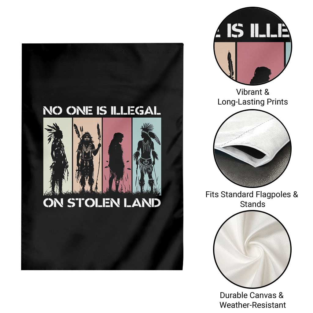 No One is Illegal on Stolen Land Garden Flag Native American Indigenous TS14 Print Your Wear