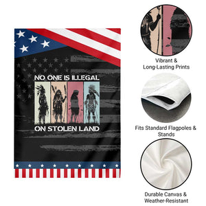 No One is Illegal on Stolen Land Garden Flag Native American Indigenous TS14 Print Your Wear