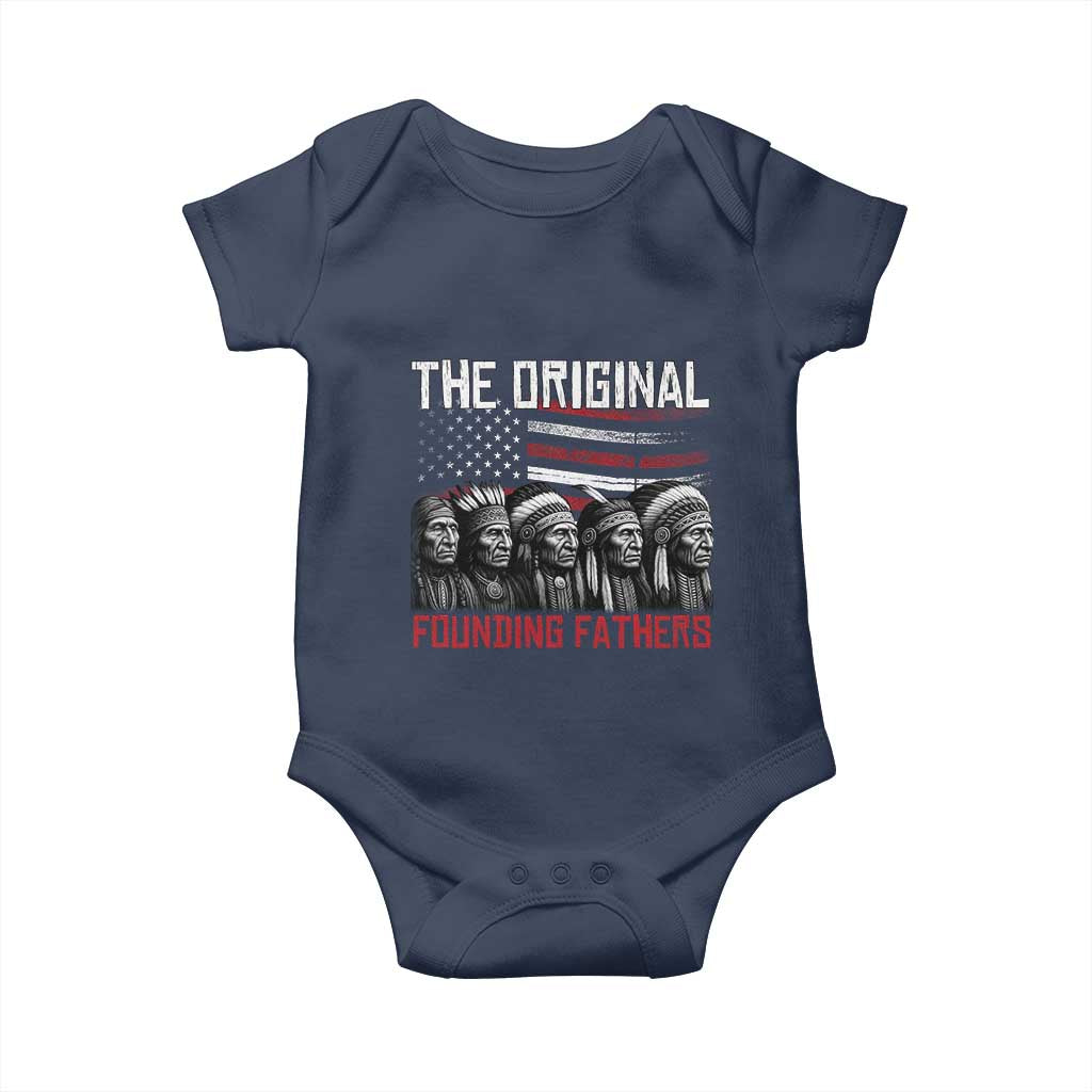 Native American Tribe Baby Onesie The Original Founding Fathers TS14 Navy Print Your Wear