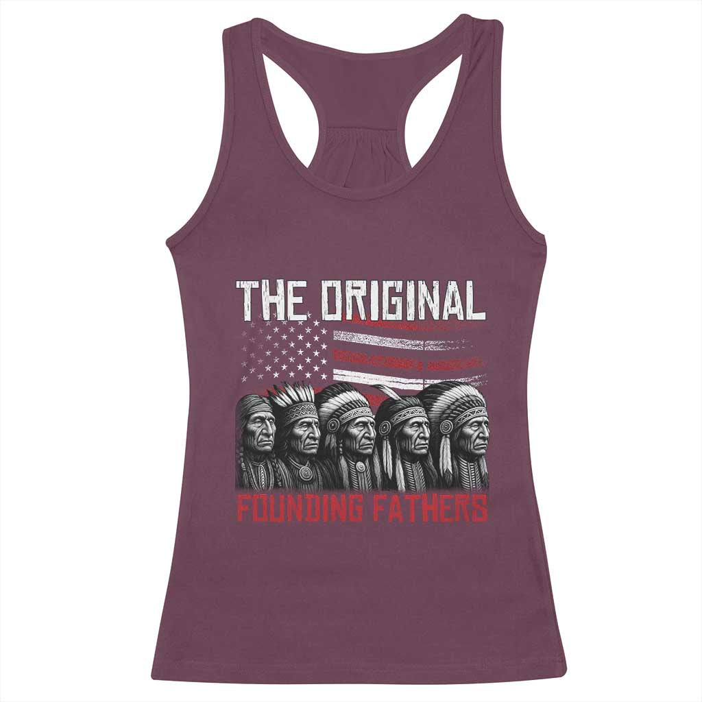 Native American Tribe Racerback Tank Top The Original Founding Fathers TS14 Maroon Print Your Wear