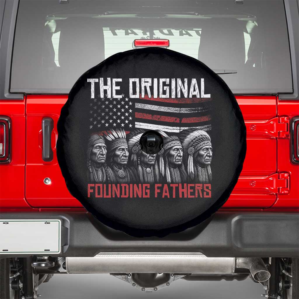 Native American Tribe Spare Tire Cover The Original Founding Fathers TS14 Black Print Your Wear