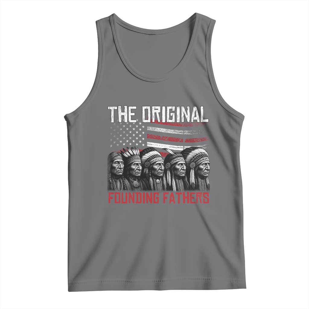Native American Tribe Tank Top The Original Founding Fathers TS14 Black Heather Print Your Wear