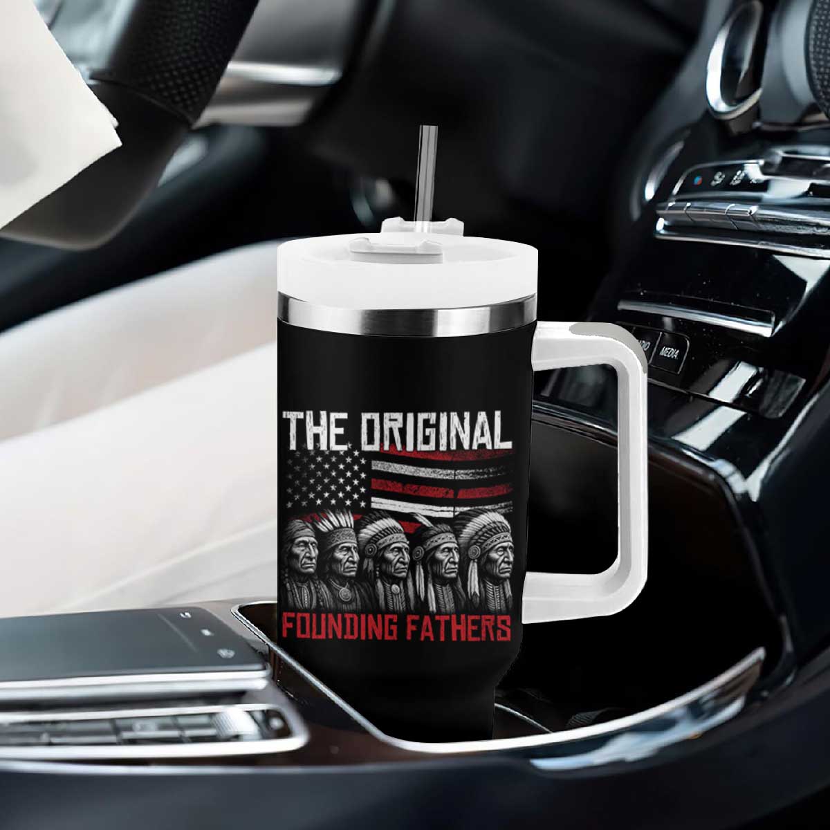 Native American Tribe Tumbler With Handle The Original Founding Fathers TS14 Print Your Wear