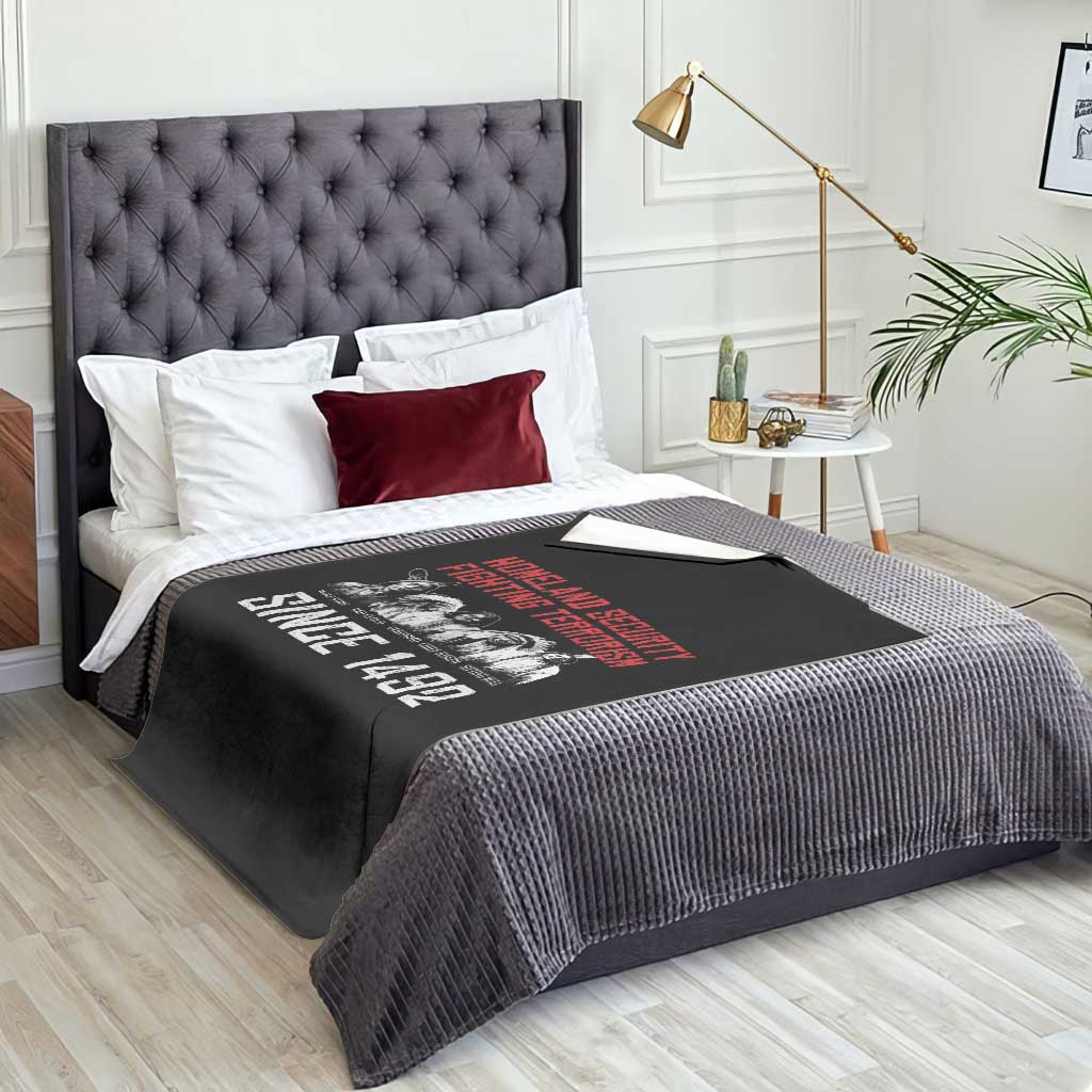 Native American Throw Blanket Homeland Security Fighting Terrorism Since 1492 TS14 Print Your Wear